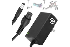 QIYIXINLIROSE 42V Compact Electric Scooter & Hoverboard Charger, UL Certified Safe, Powerful & Small with 2 Common Connecotors for Hover-1 Gotrax Jetson Etc. Brand's 36V Lithium Battery Hover Boards, E-Scooters