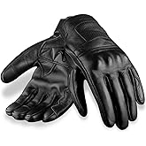 SAGA SPORTS Ultimate Motorcycle Gloves for Men & Women Touchscreen Compatible Riding Gloves with Premium Leather, Touch Screen and Palm Pad Protection (L-Kinetix)