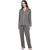 GYS Premium Bamboo Viscose Women's Pajama Sets Long Sleeve Button Down 2 Pieces Sleep Sets