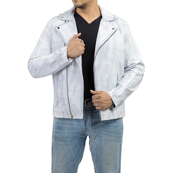 ジャケット・アウター White Single Leather Jacket 白い革ジャン】ゴートシングルライダースジャケット – マックス