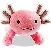 1Pcs Axolotl Plush Toys,10.8 Inch Lovely Soft Stuffed Pillow Dolls Toy Home Decoration for Kids Toddler Adult, Cute and Cuddly Axolotl Stuffed Animal Figure Gifts Christmas Halloween Birthday(Pink)