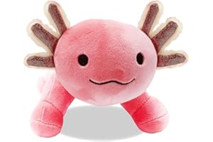 NBDIB 1Pcs Axolotl Plush Toys,10.8 Inch Lovely Soft Stuffed Pillow Dolls Toy Home Decoration for Kids Toddler Adult, Cute and Cuddly Axolotl Stuffed Animal Figure Gifts Christmas Halloween Birthday(Pink)