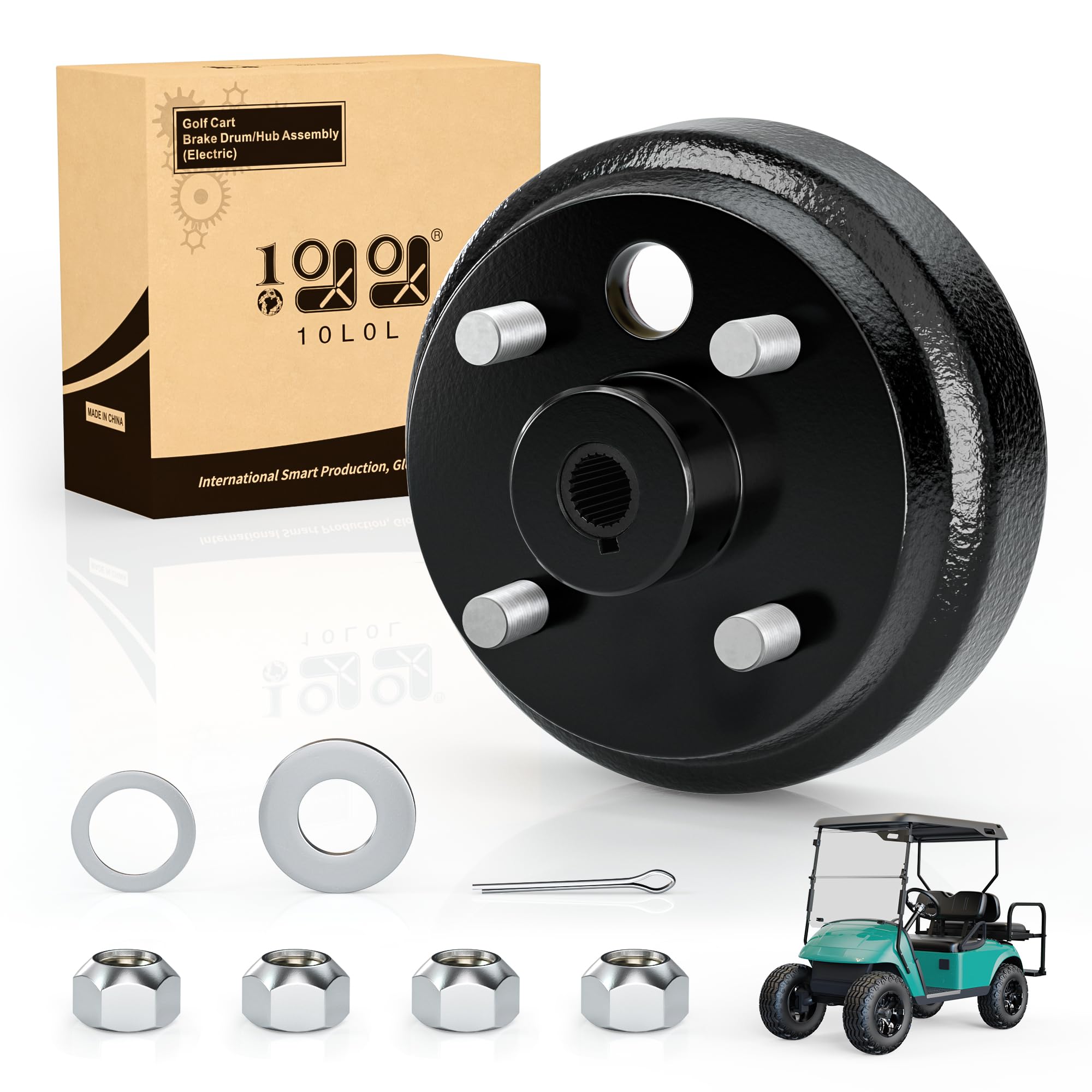 Photo 1 of 10L0L Golf Cart Brake Drum Hub Assembly(OEM19186G1P 19186-G1) - EZGO TXT OEM Brake Drum (24 Spline) Fit PDS 1982-up Electric