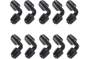 FOGWOWO 1/2 inch Irrigation Fittings Elbow Connectors For (1/2" ID x0.6-0.63" OD) 16mm Drip Tubing Barbed Connectors-10 Pcs/pack