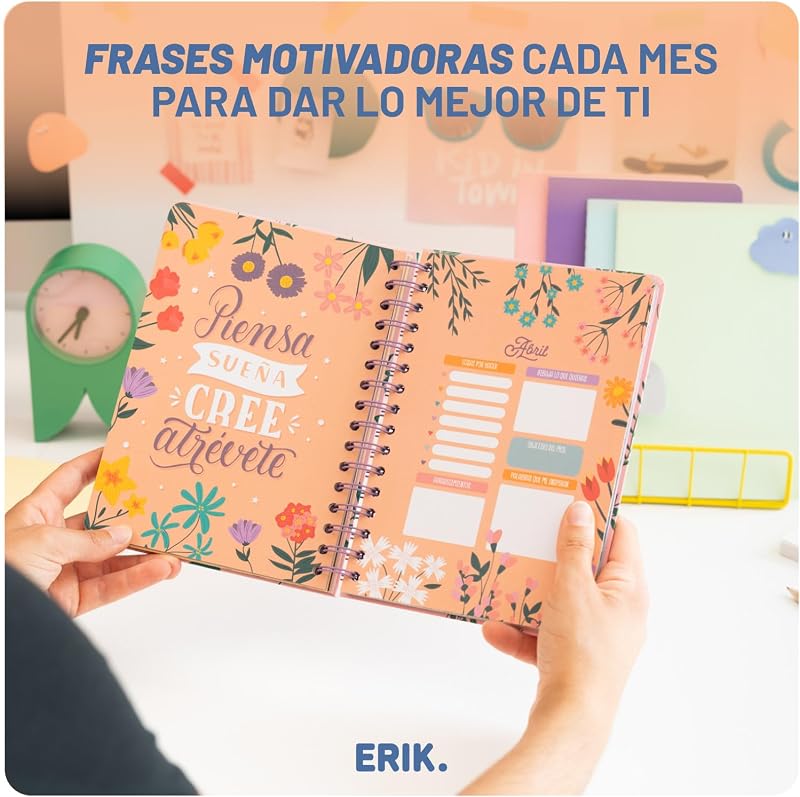 Agenda escolar 2026 2027 Semana Vista Amelie en Español