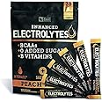 Enhanced Electrolyte Powder (Peach Mango 20pk.) w 0 Sugar +BCAAs +B-Vitamins Electrolyte Supplement w Potassium Zinc & Magnesium for Hydration - Keto Electrolytes