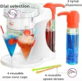 Neo Ice Snow Cone Slushie Maker with 4 Straws & 4 Cups view 3