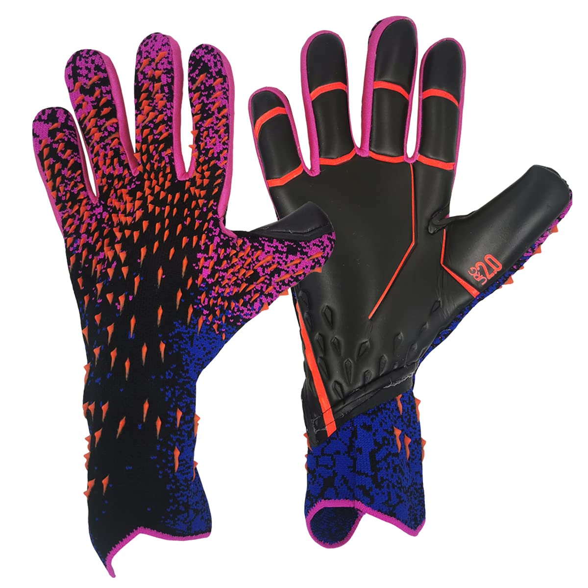 PolyMath Football Goalkeeper Gloves for Kids Adults Soccer Goalie Gloves, Premium Goalkeepers' Glove with Strong Grip & Finger Protection 6/7/8/9/10