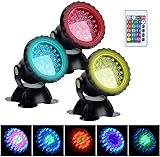 Lychee RGB Waterproof Underwater Spot Lights Set of 3 with Remote DC12V view 3