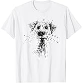 Dog Lover Abstract Scribble Art Cute Puppy Puppy T-Shirt