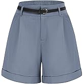 Women High Waist Shorts Vintage Wide Leg Shorts Bermuda Shorts