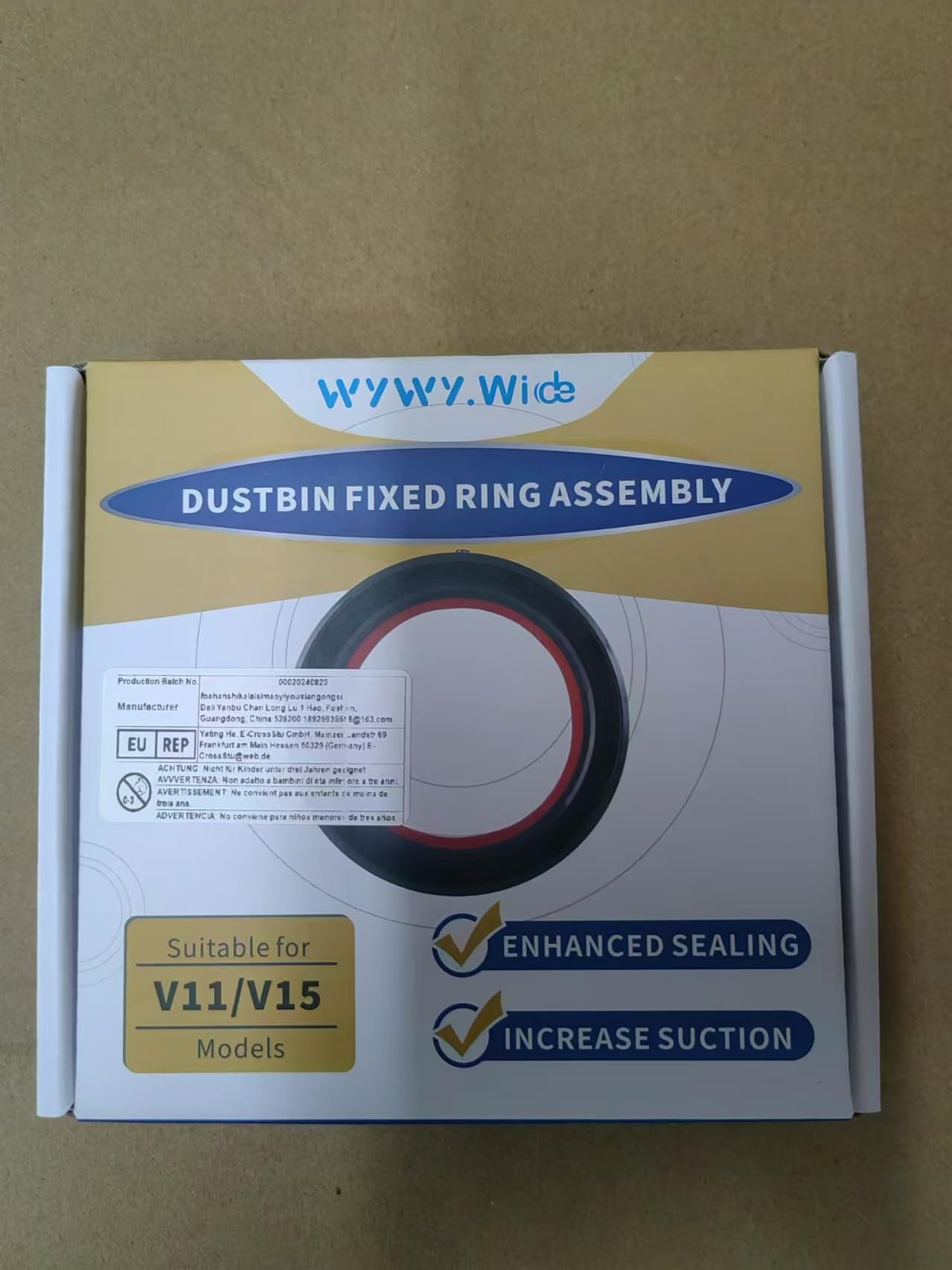 Dust Bin Top Fixed Sealing Ring Compatible with Dyson V11 V15 SV14 SV15 SV22 Vacuum Cleaner Dust Bucket/Dirt Cup Replacement Parts, Vacuum Cleaner Repair Accessories
