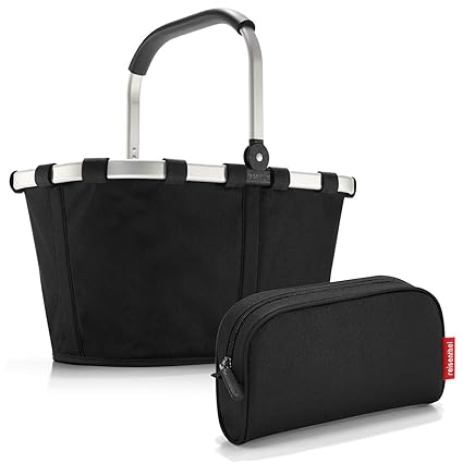 Reisenthel Exklusiv-Set: bk7003 carrybag Black Plus GRATIS ls7003 makeupcase Black