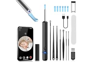 Ear Wax Removal,Ear Cleaner with 7 Pcs Ear Set,5MP Ear Camera with 6 LED Lights,Wireless Otoscope with Light,Ear Wax Removal 