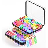 Mihkiom 2Pcs Clear Hard Shell Zipper Case, BIiss Plastic Bins for Organizing, Clear Zipper Pouches Makeup Case & Lidded Durable and Waterproof Storage Bins 8.7 x 6.3 x 2.4 Inch