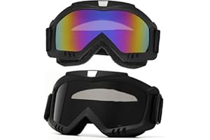 PLOOTA Dirt Bike Goggles, Motorcycle ATV Goggles Riding Goggles Ski Goggles Windproof Glasses Racing motocross Goggles