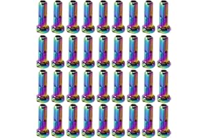 36PCS Wheel Spoke Nipple Decoration High Strength Bicycle Spoke Cap Replacement 14G Spoke Nipple End Tips