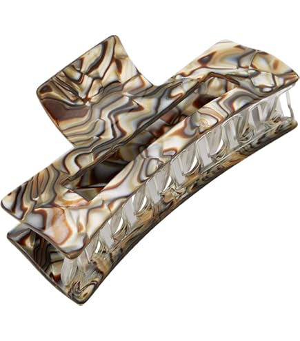 Barrette à Cheveux France Luxe Rectangle Découpé, Clip Multicolore, Tokyo 133, Fabriquée En France