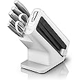 Ninja StaySharp Knife Set, Stainless Steel 6-Piece Knife Set with Integrated Sharpener, Chef Knife, Cutting Knife, Bread Knife, Hobby Knife, Paring Knife and Kitchen Scissor, White, K62006EUWH