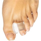 ZenToes Firm Gel Toe Separators for Overlapping Toes, Bunions, Big Toe Alignment, Corrector and Spacer, Strong Support - 4 Pack (Firm Frosted Clear)