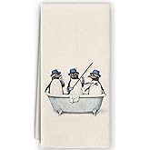 Bnzolyoia Cute Penguins Decorative Hand Towels - Kids Bathroom Decor, Funny Hand Towels 16x24