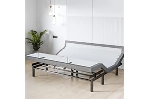 Sven & Son Harmony Adjustable Bed Base, Head and Foot Lift, Massage, Under-Bed Lights, USB, Gel Memory, Zero Gravity Smart Frame - King