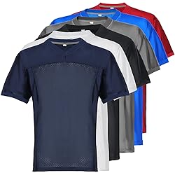 Aumudle Men Blank Plain Football Jersey Practice