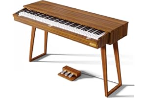 SHEIRIN digital piano 88 keys weighted keyboard electric piano beginners stand full size upright pedal musical SR-PH80 (WOOD)