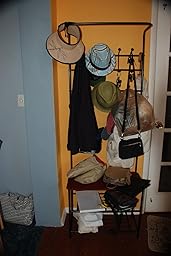 Amazon.com: 1 X Metal Entryway Storage Bench with Coat Rack: Kitchen