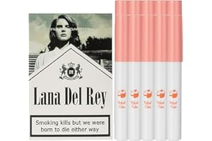 CAPPUVINI Lana Del Rey Lipstick Cigarettes Glossy 10 Colors Lip Tint, Box Cigarette Lipstick Set, Long Lasting Lipstick 24 Hour Waterproof Matte Lipstick Set, Lana Del Rey Cigarette Lipstick Pack Born to Die