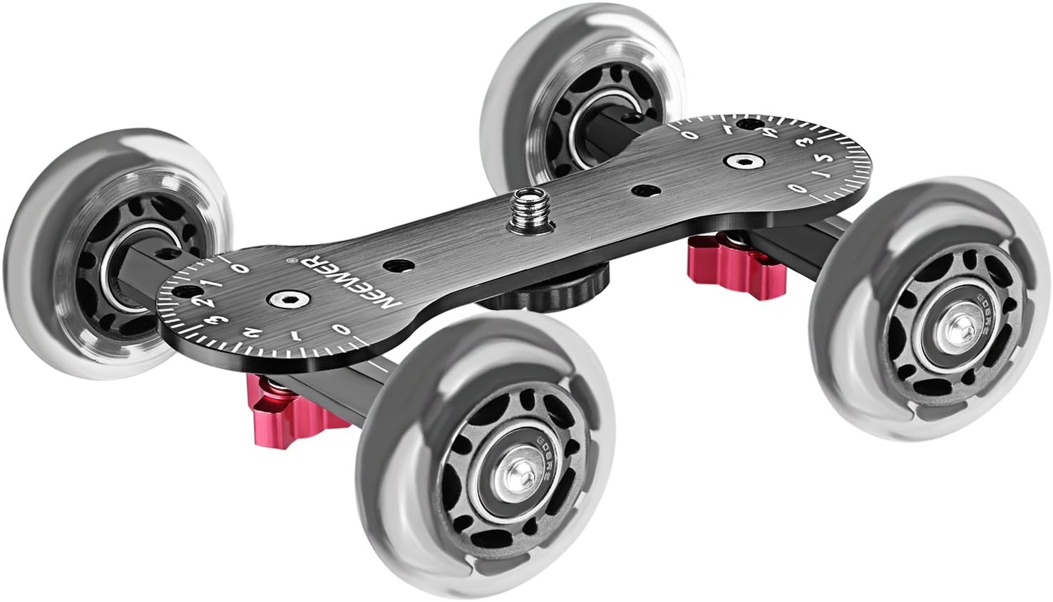 Neewer Scaled Camera Table Dolly Slider with 22 pounds/10 kilograms Load Capacity Skater Design Aluminum Rods Rotatable Rubber Wheels 1/4-inch 3/8-inch Screw Threads for DSLRs Video Camcorders (Black) : Camera & Photo