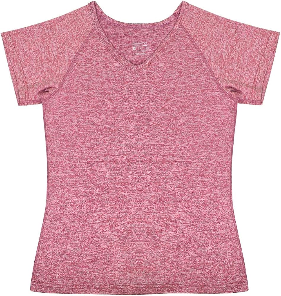 Pulchrumcs Tennis Shirts for Women Short Sleeves, T-Shirts Running Shirts V-Neck Performance Activewear Shirt,Loose Fit: Clothing