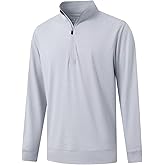 M MAELREG Quarter Zip Pullover Men Moisture Wicking Performance Heather Midlayer Golf 1/4 Zip Pullover Mens Sweatshirt