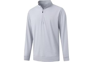M MAELREG Quarter Zip Pullover Men Moisture Wicking Performance Heather Midlayer Golf 1/4 Zip Pullover Mens Sweatshirt