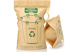 Vomit Bags Disposable 2000cc - Leakproof with Waterproof Inner Liner, Eco-Friendly Biodegradable Paper for Adults, Kids, Preg