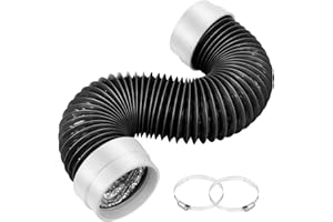 MOPHA Dryer Vent Hose 4 Inch, 5FT Heavy Duty 6-Layer Flexible Aluminum Dryer Duct with Rubber Seal Connectors, Heat Resistant Insulated Dryer Exhaust Hose for Tight Spaces, Easy-Install Dryer Vent Kit