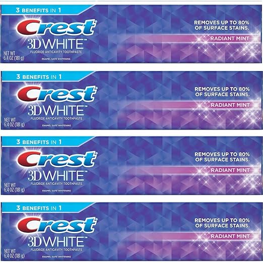 3D White Radiant Mint Flavor, Fluoride Anti Cavity, Whitening Too