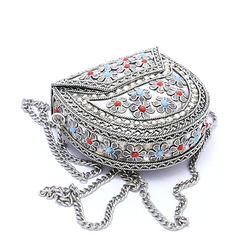 Gift Shop Womens Clutch( Silver,GS7PUR111)