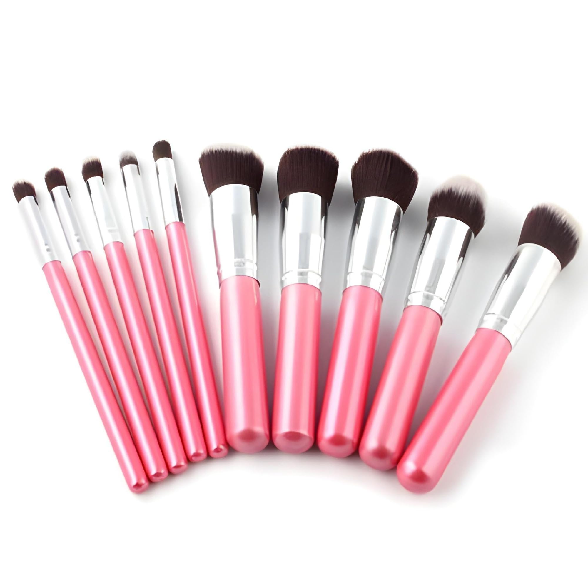 Glamza 10-Pieces Make Up Brush Set, Pink1 Units