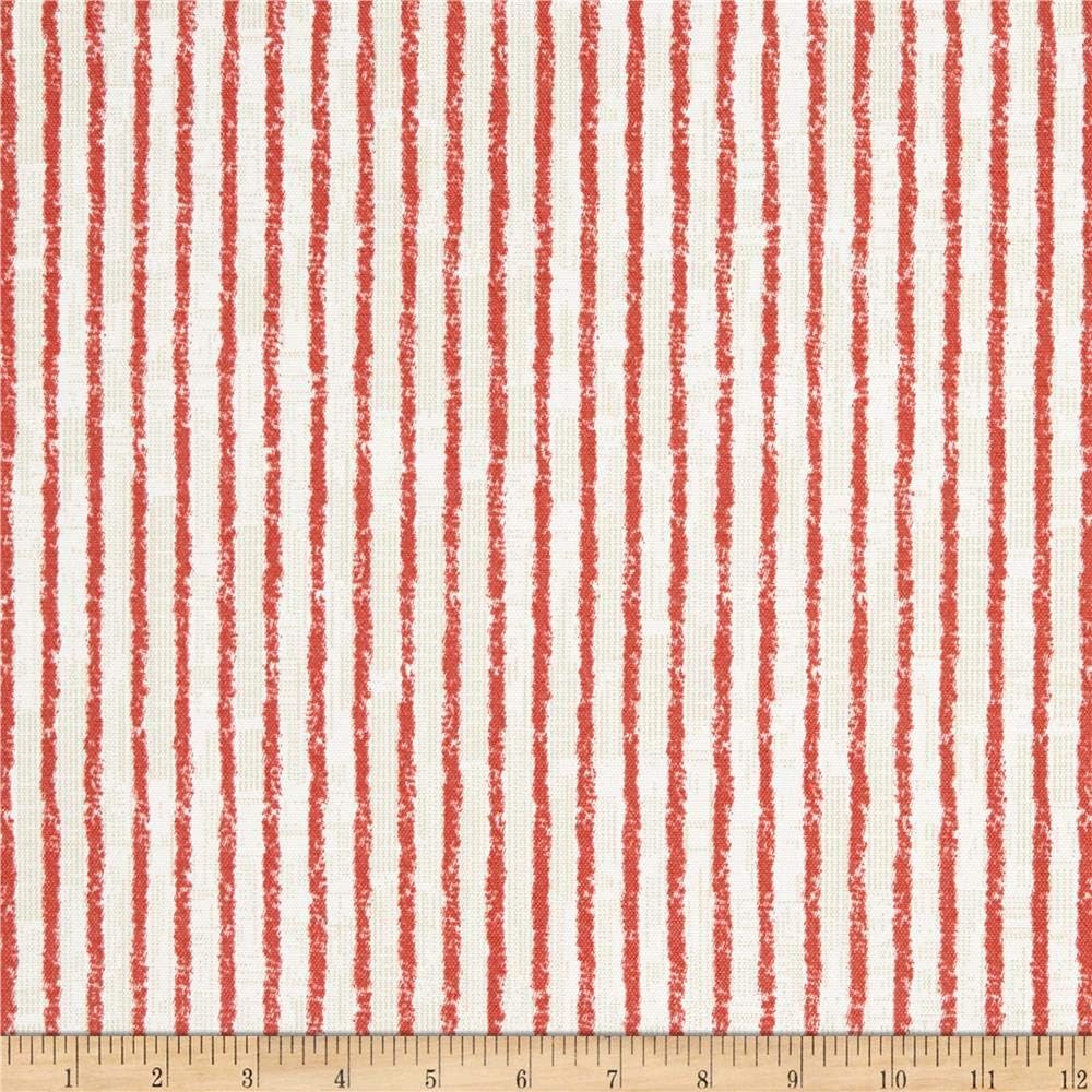 Magnolia Home Fashions Home Outdoor Duval Red Fabric Fabric by the Yard