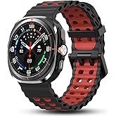Mobad No-Gap Rugged Silicone Band for Samsung Galaxy Watch Ultra 47mm, Breathable Tactical Sport Strap for Men Women, Durable Waterproof Replacement for Hiking, Training & Outdoor