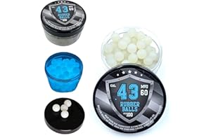 SSR 100 x Blue Night Vision Fluorescent Silicon Rubber Balls Paintballs Glowing in The Dark in 43 Cal. for Training and Self 