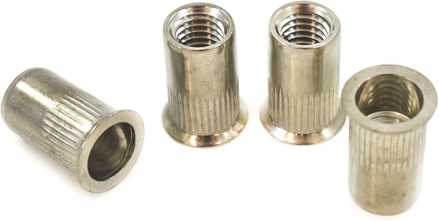 Pack of 50 x M6 Stainless Steel Countersunk Grooved Rivnuts Amazon.co