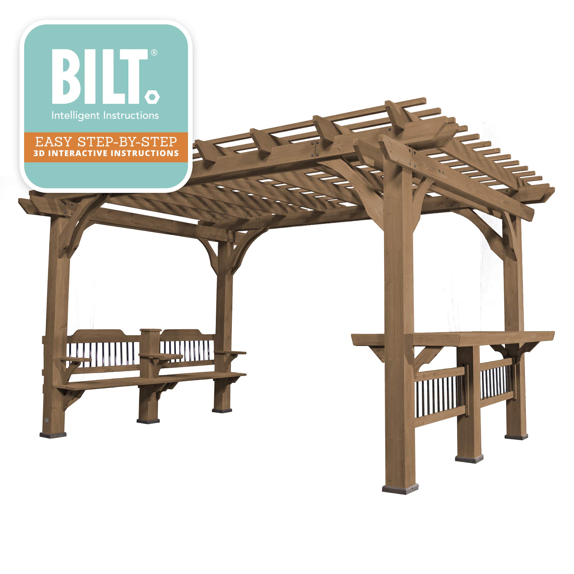 Backyard Discovery Oasis 14 x 10 Pergola Cedar Pergola Buy Online in