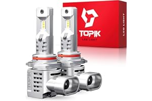 TOPIK 9005 LED Bulb, 600% Brighter 20000LM 6000K White HB3 LED Light Bulbs Halogen Replacement Plug and Play, Pack of 2