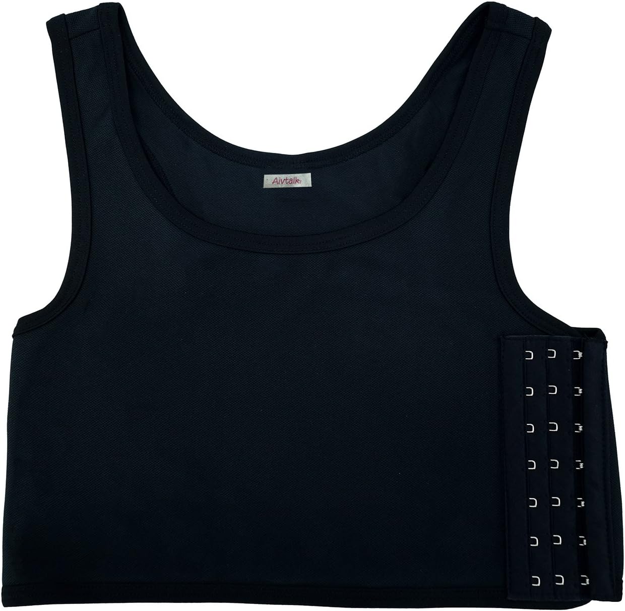 Tomboy Lesbian Breathable Chest Binder Short Corset Velcro Chest Binder Sport Bra Tank Top Hide Boobs Short Vest-black-White-M-4XL