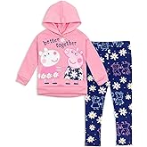 Peppa Pig Girls Pullover Fleece Hoodie and Leggings Outfit Set Toddler to Big Kid