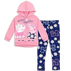 Peppa Pig Toddler Girls Pullover Fleece Hoodie and