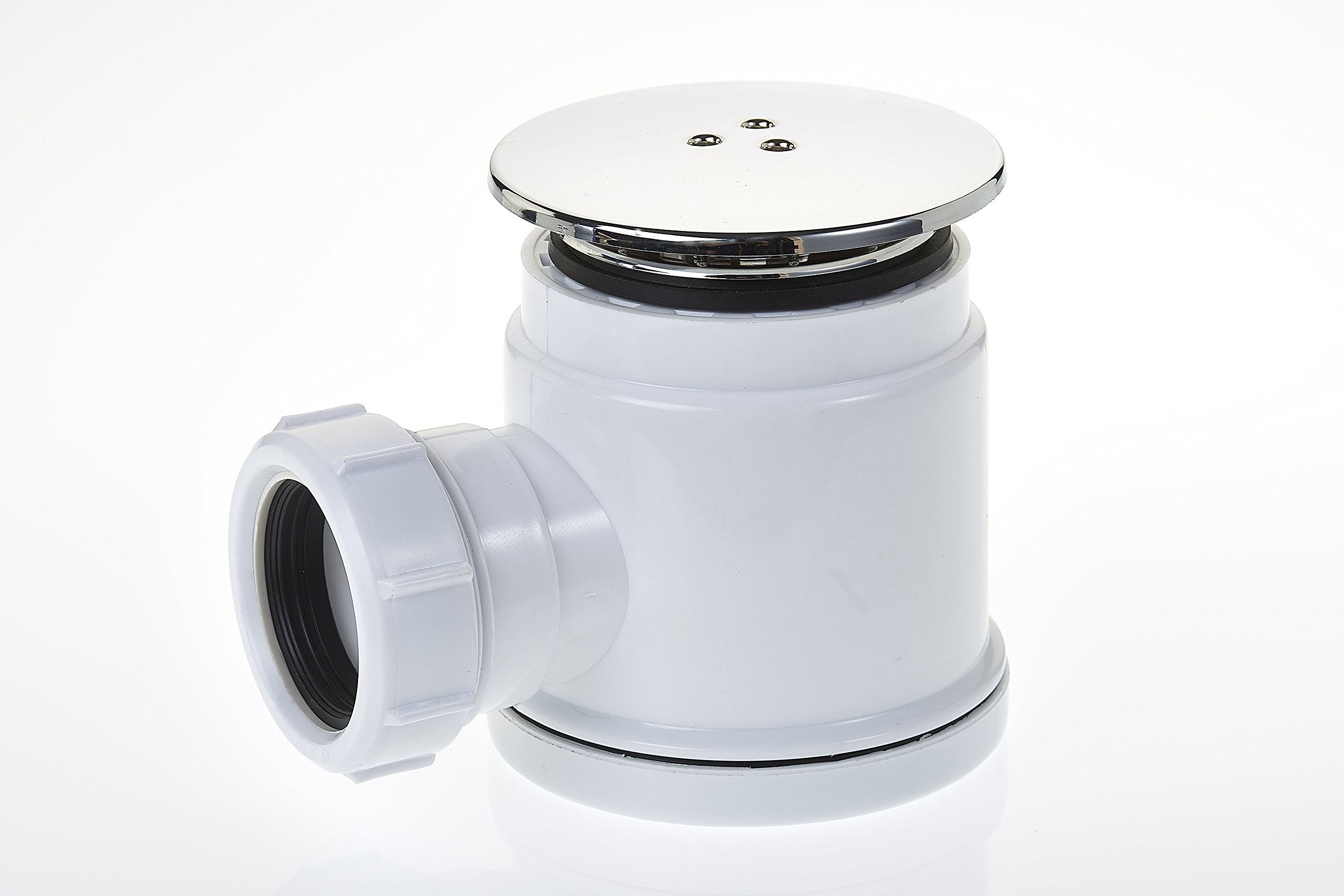 MaKe PRO066 Shower Tray Trap Chrome 40mm, White