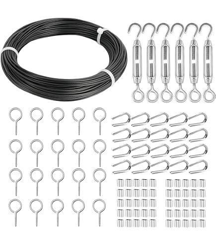 115ft 304 Stainless Steel Wire Rope Kit With Turnbuckles & Hardware – 1/16 Inch, For DIY Railings, Clotheslines & More - View #7